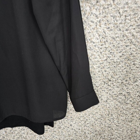 Michael Kors Top Womens‎ 6 Black Sheer Lined Blouse Long Sleeve Casual Ladies - Picture 2 of 7